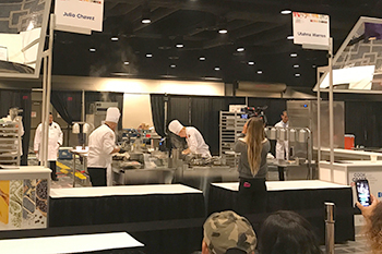 Student Chefs at work in kitchen