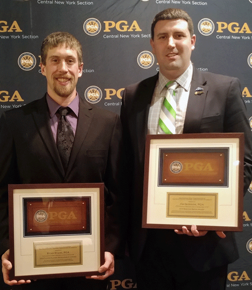 Left to right: SUNY Delhi graduates Ryan Evans '11 and Jim Ironside '08