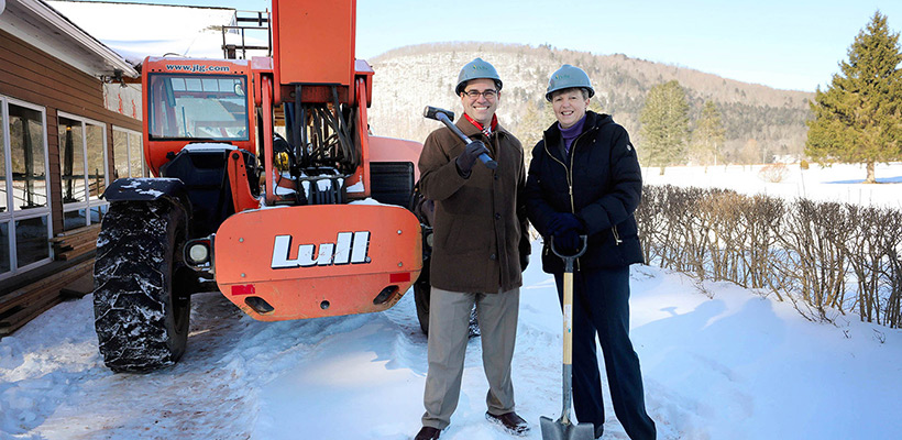 Provost and Dean at Bluestone Restaurant ground breaking