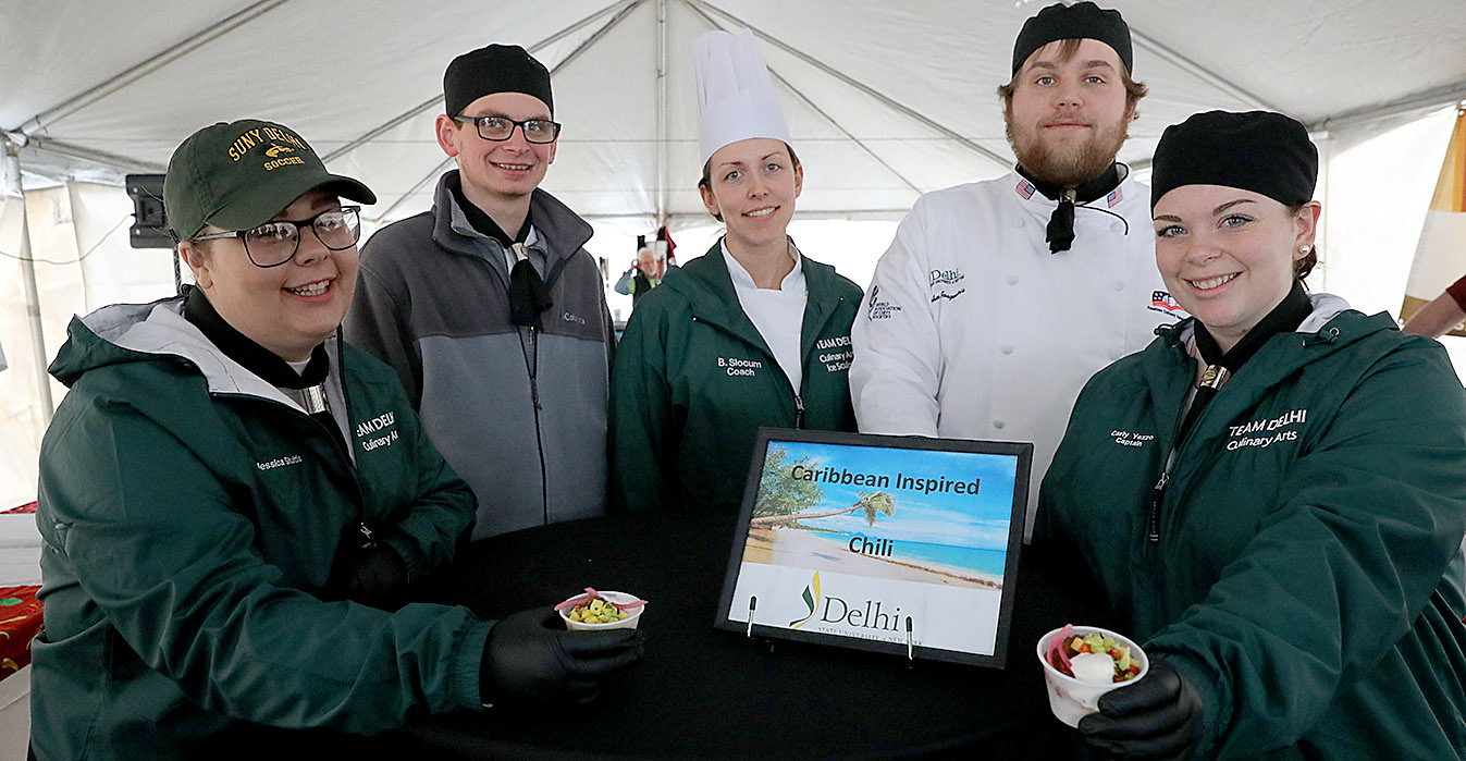 Culinary team with Caribbean Inspired award winning chili