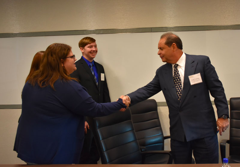 Students networking in New York City