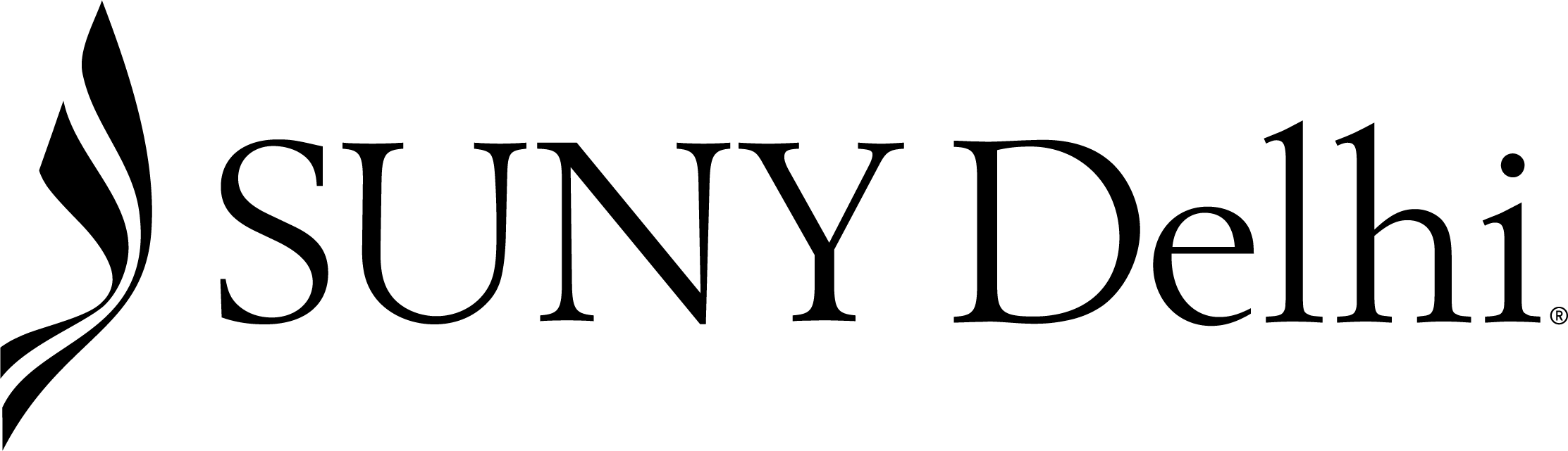 SUNY Delhi Logo Black