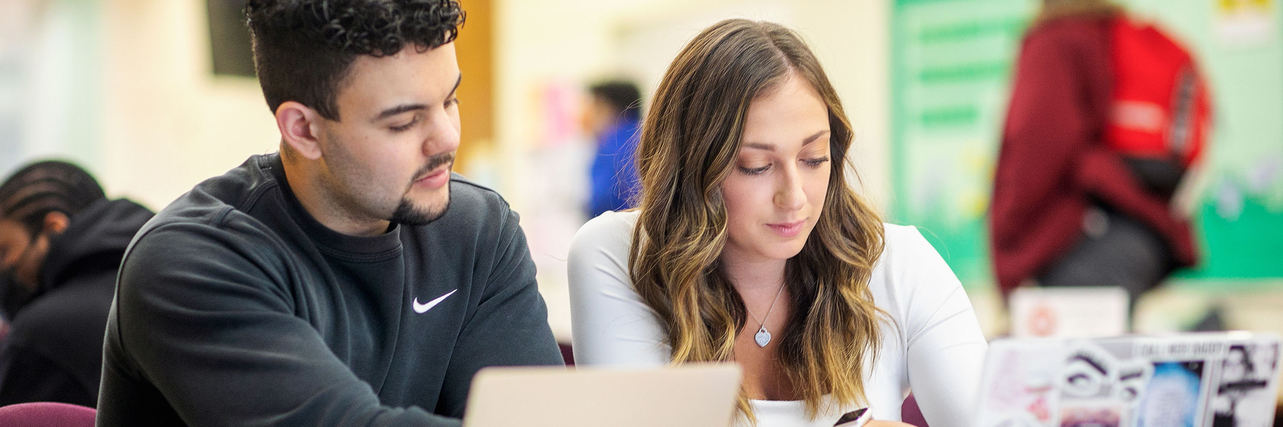 Student getting tutored 