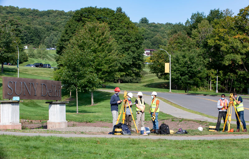 Construction Technology students surveying