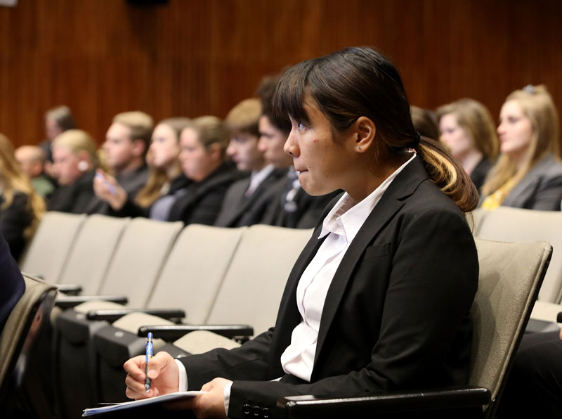 Marketing students in lecture class