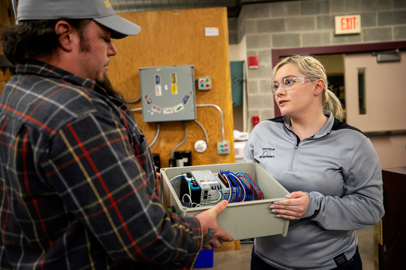 Students in Mechatronics Lab