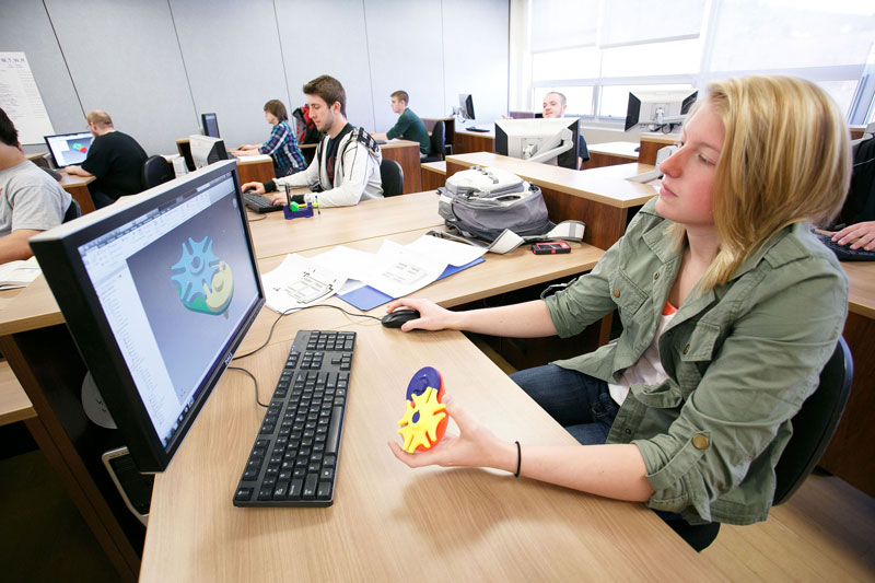 Students working in computer lab