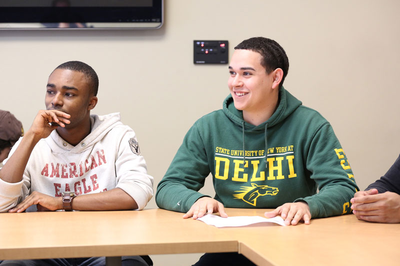 Business students in classroom