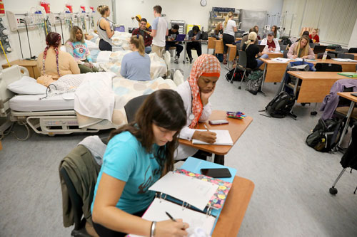Nursing students in classroom