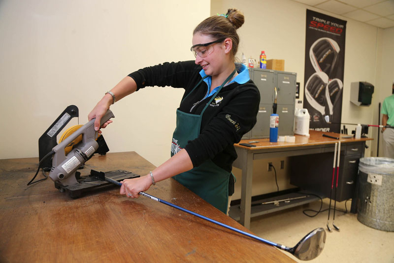 Student working in lab