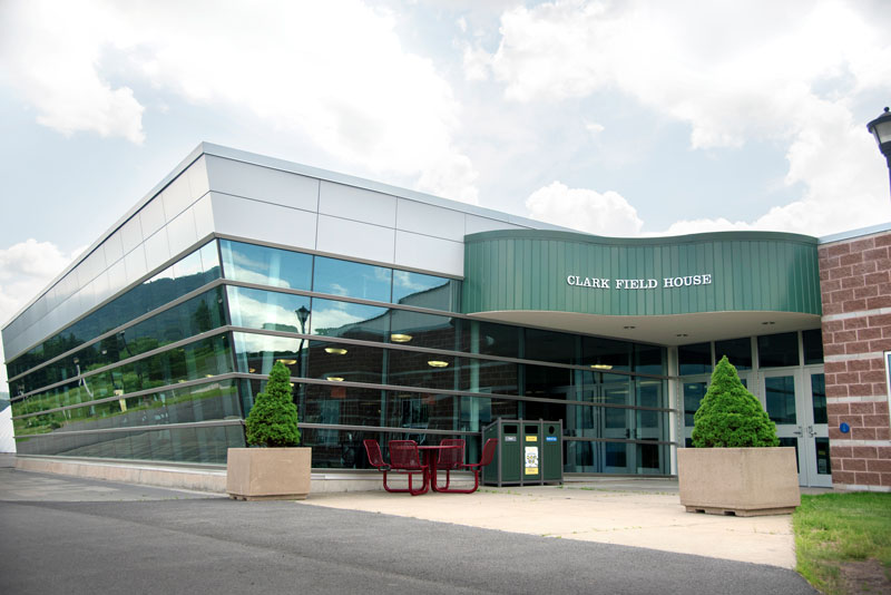 Entrance of Clark Field House