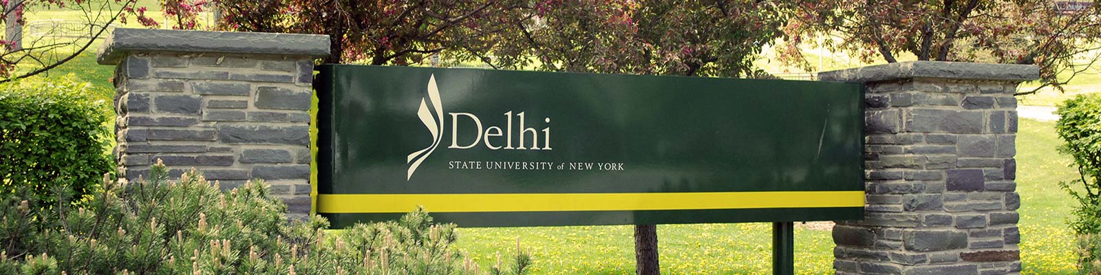SUNY Delhi entrance sign