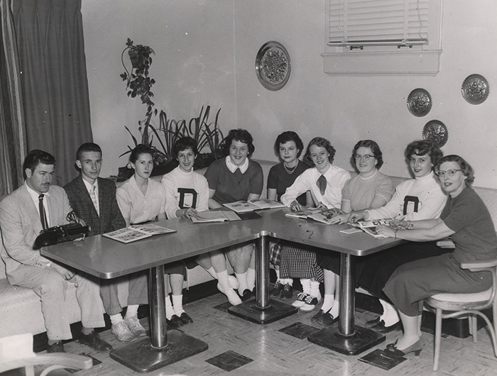 Group of students from the 50's or 60's