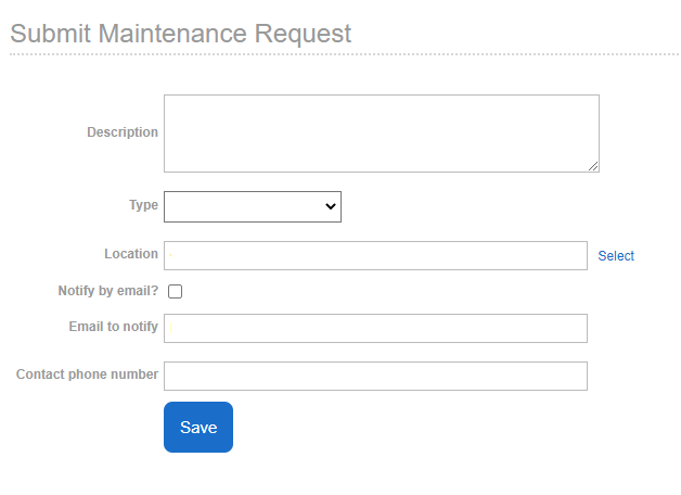 Maintenance Work Order Requests