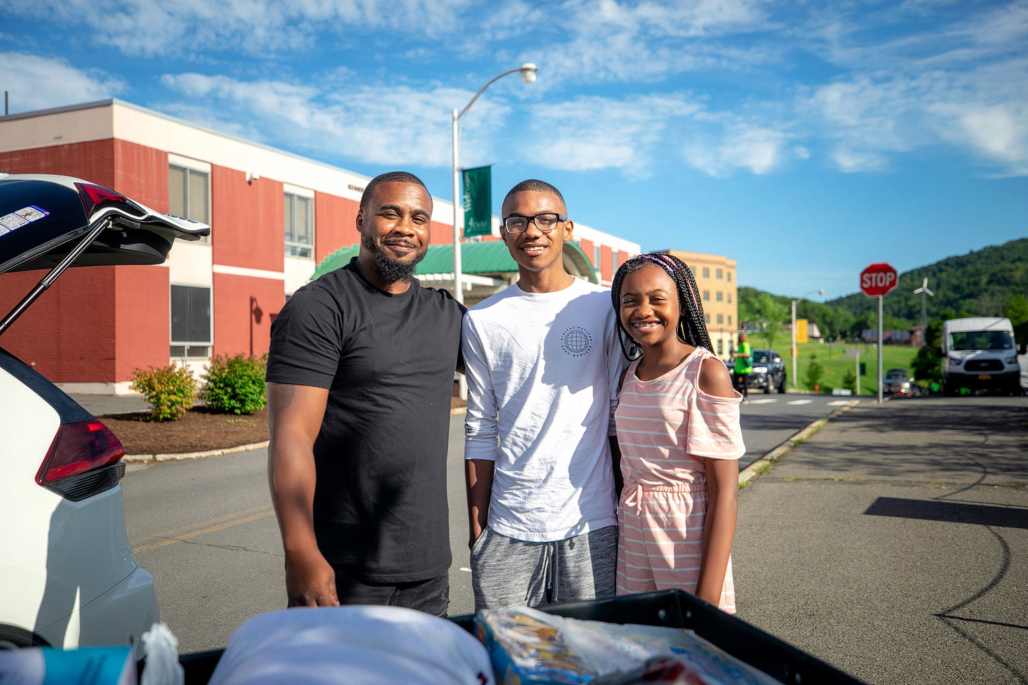 Family on SUNY Delhi campus