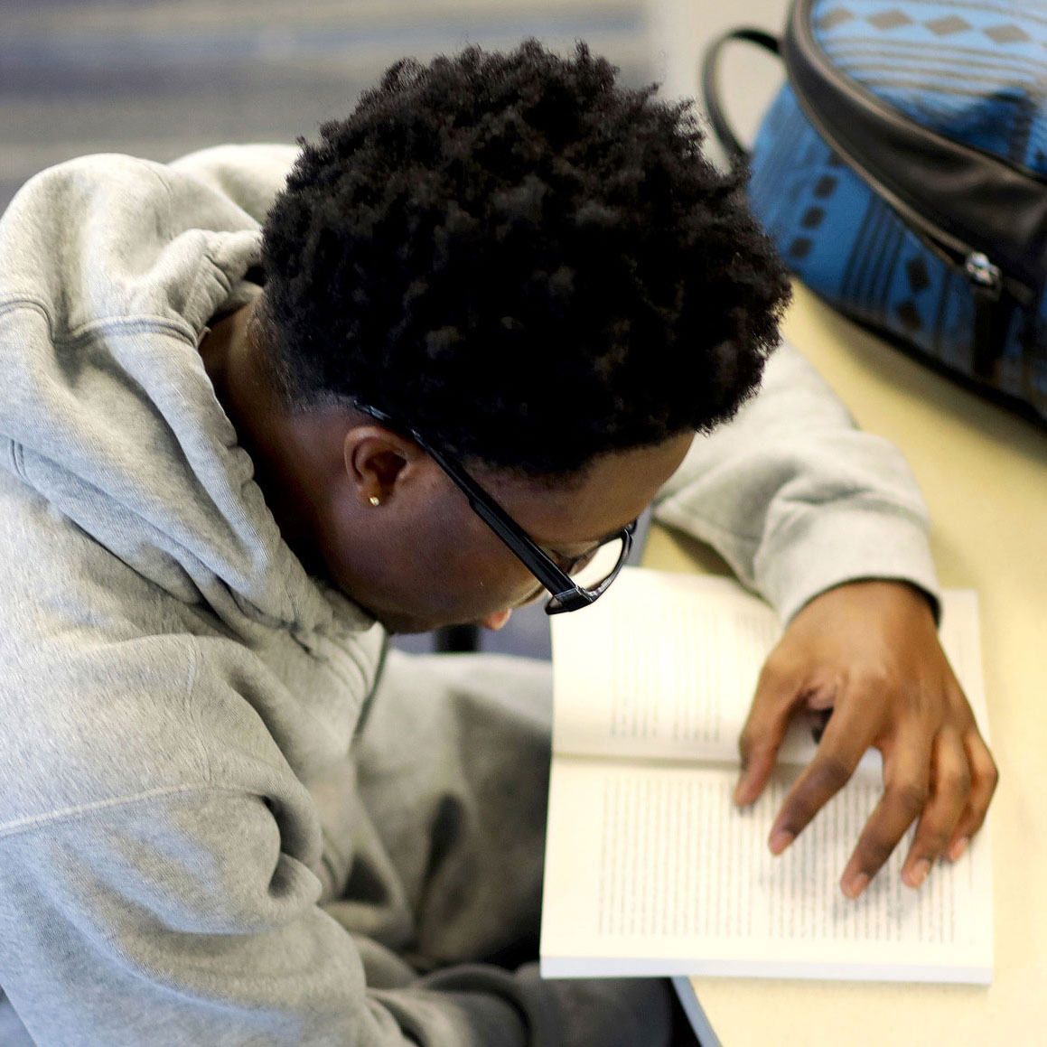 Student Studying at Desk