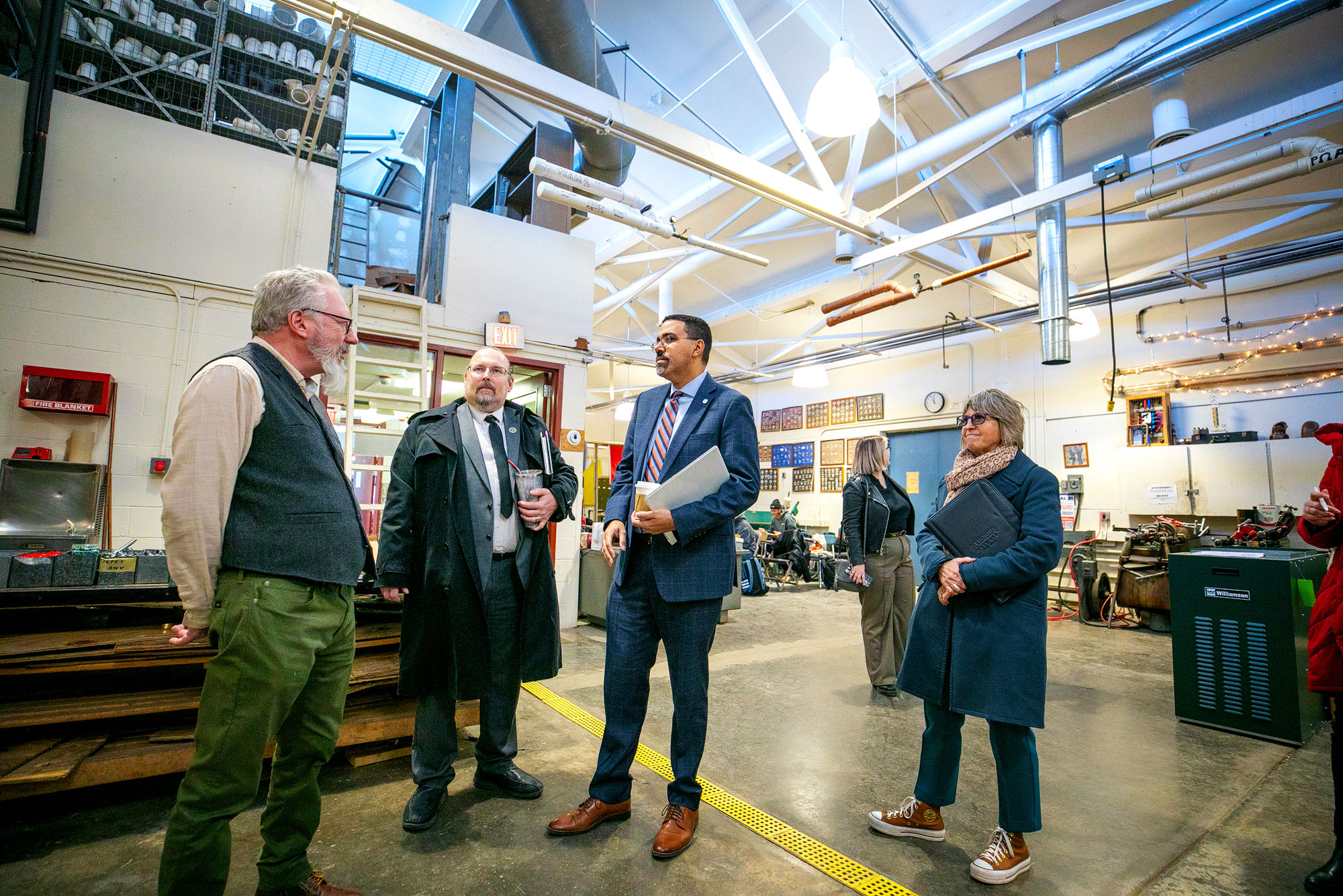 Chancellor John B. King, Jr. and Mary Bonderoff tour SUNY Delhi