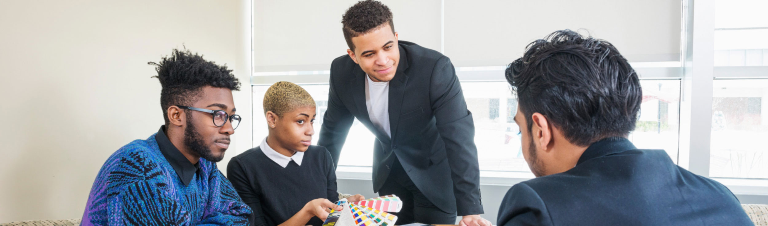 Students having a meeting