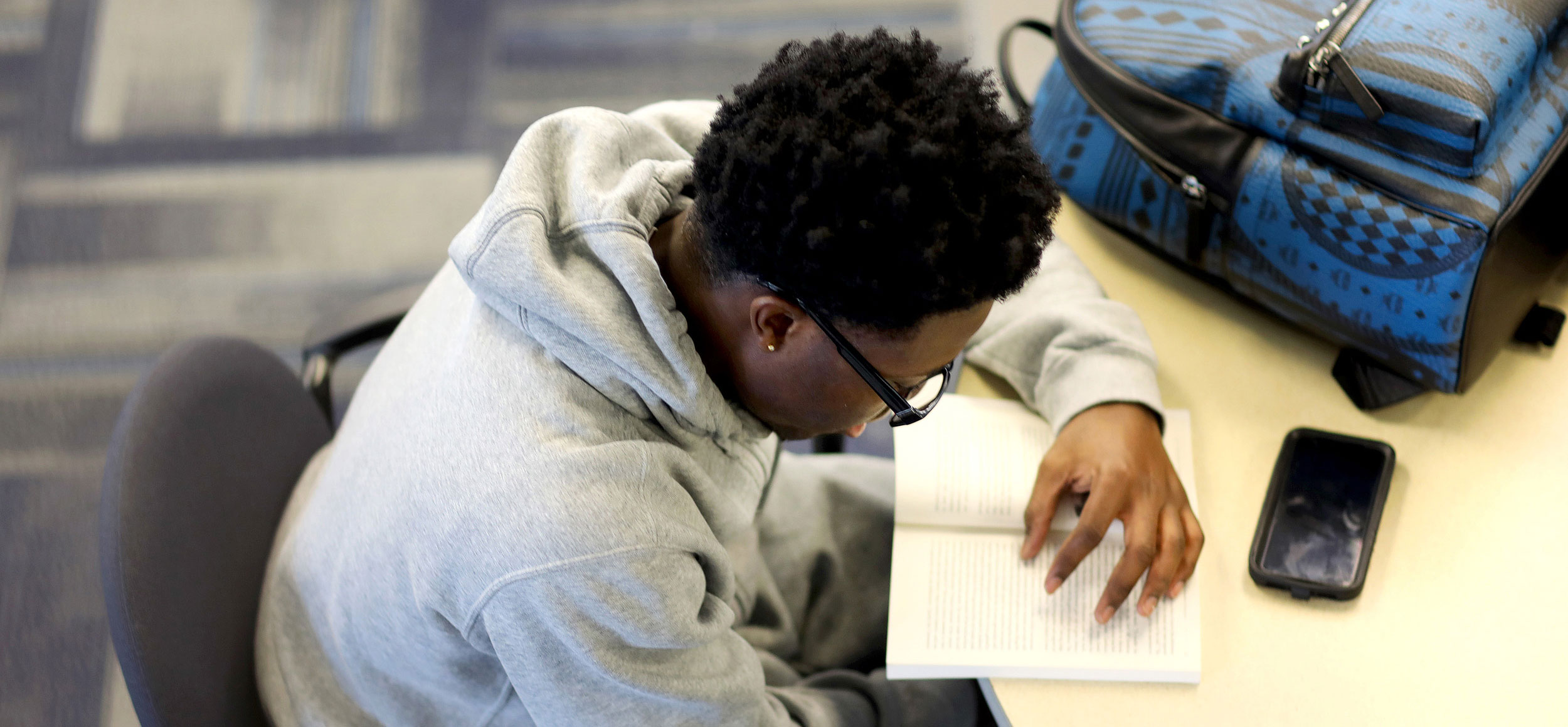 Student Studying at desk